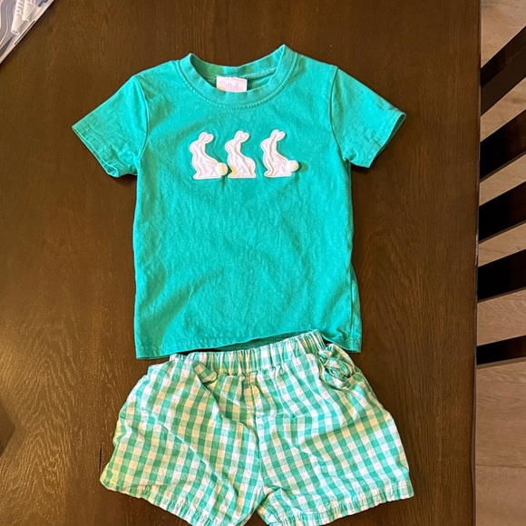 Kids Green Bunny Matching Set - Picture 1 of 1